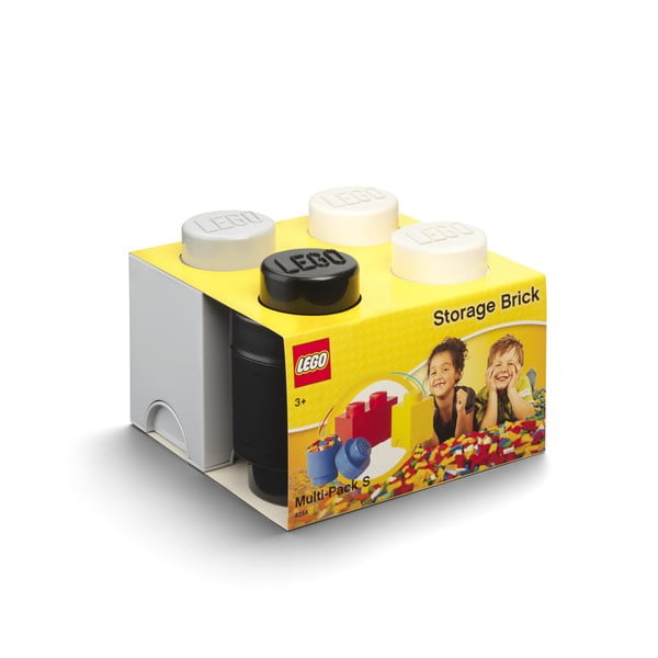 3 plastikinių dėžių rinkinys LEGO®, 25 x 25,2 x 18,1 cm