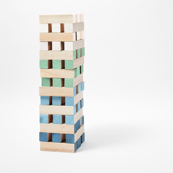 Stalo žaidimas iš rausvosios dalbergijos medienos Sunnylife Mega Jenga Tower