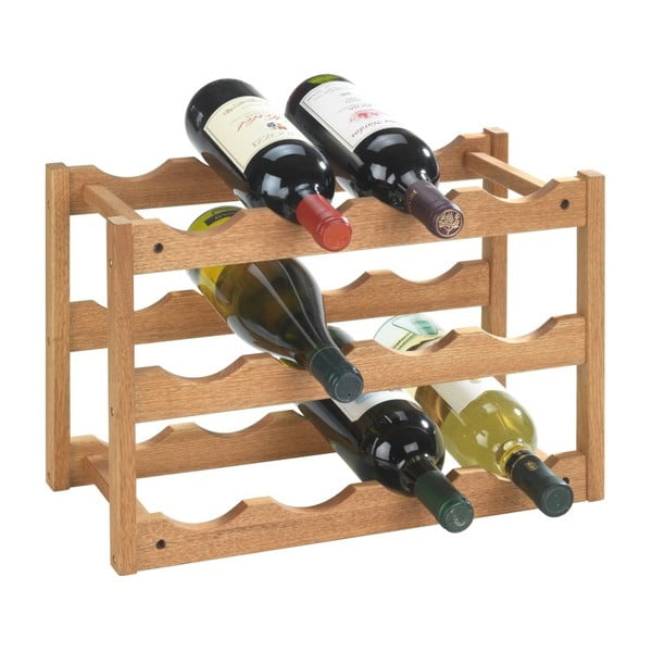 Riešutmedžio vyno lentyna 12 vyno butelių Wenko Norway