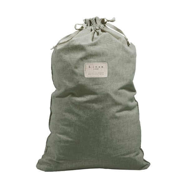 Lininis Couture krepšys Green Moss, aukštis 75 cm