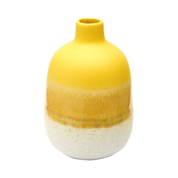Geltonos ir baltos spalvos vaza Sass & Belle Bohemian Home Mojave