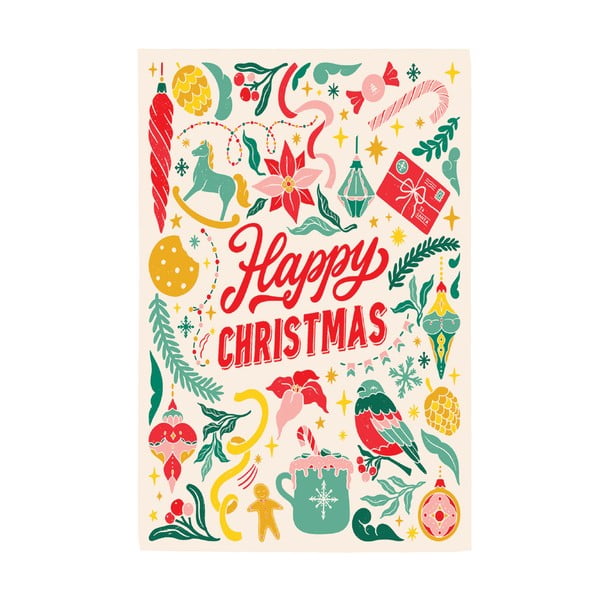 Medvilninis rankšluostis eleanor stuart Happy Christmas, 46 x 71 cm