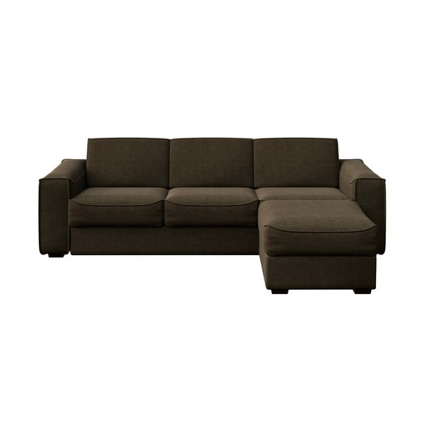 Tamsiai ruda kampinė sofa Mesonica Munro, dešinysis kampas, 308 cm