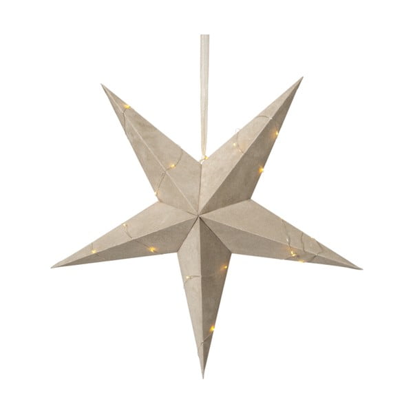Kalėdinė smėlio spalvos šviesos dekoracija Star Trading Velvet