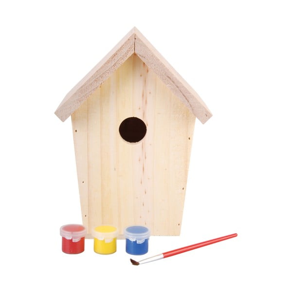 Medinis paukščių namelis su spalvomis Esschert dizainas