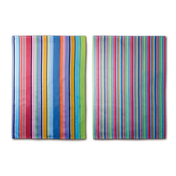 2 medvilninių rankšluosčių rinkinys Remember Purple Stripes, 70 x 50 cm