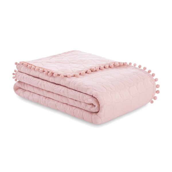 Šviesiai rožinės spalvos lovatiesė AmeliaHome Meadore, 200 x 220 cm